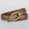 Cinturón de Cuero Genuino para Mujer con Hebilla de Placa Accesorios para Jeans Cinturón Retro Simple Versátil para Pantalones Delgados de Mujer Comercio Exterior Transfronterizo
