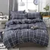 Juego de Ropa de Cama de Algodón con Dibujos de Sábila Fresco y Amigable con la Piel de Cuatro Piezas para Dormitorio de Estudiante Juego de Sábana Individual y Funda de Edredón de Tres Piezas
