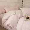 Juego de Ropa de Cama de Invierno de Alta Calidad, Nuevo, con Tallado 3D, de Terciopelo, Cuatro Piezas, de Terciopelo de Leche Burnout, para Mujer, Lujo Ligero, Sensación de Gama Alta