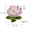Elegante, elegante y elegante broche de hortensia rosa con gotas de aceite, broche de flor simple para mujer, accesorio con hebilla antiexposición