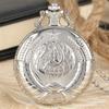 Reloj de Bolsillo Vintage Clásico Dorado en Relieve Patrón de Pentagrama de la Tierra Martillo y Hoz Disponible en Varios Estilos Tapa abatible