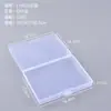 Caja de embalaje rectangular de plástico transparente, caja de exhibición de herramientas de ferretería, caja de embalaje para artículos pequeños, caja de almacenamiento de cuentas y botones
