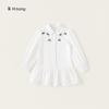 Vestido Camisa de Niña Youbao Ropa Infantil Primavera y Otoño Nuevo Elegante Lazo Cuello Camisero Vestido de Princesa para Niña