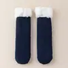 Calcetines de Terciopelo de Cordero para Hombre Otoño e Invierno Engrosados con Forro Polar Cálidos Extra Gruesos Calcetines de Piso Sueltos para Casa Calcetines de Dormir de Invierno