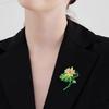 Hoja de Loto Verde Loto Tridimensional Sensación Avanzada Nuevo Producto Esmalte Color Loto Broche Guofeng Regalo para Madre Ramillete Clásico Femenino
