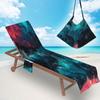Exclusivo Transfronterizo para Wish Amazon Funda de Silla de Playa de Microfibra, Toalla para Tumbona, Toalla de Playa, Estilo Pintura al Óleo A partir de Una Pieza