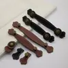Manija de Cuero para Puerta de Gabinete, Minimalista Moderno Nórdico Cajón Armario Maleta Manija, Accesorios de Cuero, Botón, Manija de Cuero
