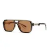 2025 Nuevas Gafas de Sol Espejo Hombres y Mujeres Gafas Cuadradas Gafas de Sol para Mujer Venta al por Mayor 62005