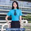 Herramientas de venta de tienda 4S LOGO bordado camisa elástica sin planchar para hombre fibra de bambú camisa profesional de manga corta para hombre y mujer