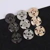 Botones de Presión en Forma de D Disponibles para Trajes y Abrigos, Botones Invisibles, Botones Ocultos, Broches Metálicos Chapados, Accesorios de Vestimenta al por Mayor