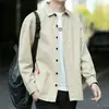 Chaqueta Camisa de Manga Larga para Hombre Primavera/Otoño 2026, Elegante y Versátil Casual Nuevo Abrigo Cardigan