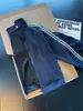 Sudadera con capucha de punto a rayas americanas para hombre, invierno, con felpa, engrosada, peso pesado, cuello alto, chaqueta tipo béisbol, corte limpio, chaqueta deportiva