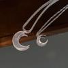 Retro elegante Super fada nicho shell colar branco luar lua colar gargantilha feminina fada moda clavícula cadeia