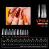 Arte de Uñas Arte de Uñas Ultra-delgado Sin Rastro Uso Extensión de Uñas Sin Limar Transparente Semimate Pegatina Completa Medio Pegatina Parche para Uñas