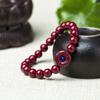 Venta al por mayor de fábrica cinabrio de mineral en bruto auspicioso ruyi pulsera con hebilla de la paz natural alto contenido púrpura imperial arena dorada pulsera