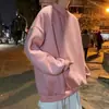 Moletom Masculino com Gola Alta Meia 2026 Outono/Inverno Novo Estilo Marca Coreana Tendência Estilo Preguiçoso Solto Casual Moletom com Forro de Lã Masculino