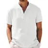 Nueva Camisa Polo Tejida de Textura Suelta Retro para Hombre Verano 2025 Camiseta Retro con Cuello de Solapa Mangas Cortas Transpirable