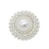 Botón de Perla de Moda Exquisito Botón de Diamante de Alta Gama Pequeño Estilo Chanel Vestido Superior Suéter Abrigo Botón Decorativo