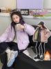 Jaqueta de Fleece para Meninas Outono e Inverno 2025 Novo Estilo Jaqueta Infantil Acolchoada de Algodão de Inverno Tops Duas Peças Falsas para Meninas