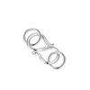 Plata de ley S925 hebilla S hebilla W hebilla M más anillo accesorios para joyería DIY hebilla de conexión para pulsera hebilla geométrica plateada chapada en oro