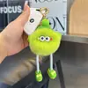 Pingente de bolsa bola de carvão pequena de pelo de coelho rex no atacado, decoração de boneco elfo para mochila, chaveiro de carrinho de brinquedo de desenho animado