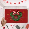 Felpudo Festivo de Navidad para Entrada, Resistente a la Suciedad, Resistente al Desgaste, Fácil de Limpiar, Felpudo para Baño, Absorción Rápida de Agua, Alfombrilla Antideslizante