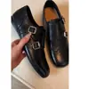 Versión de Piel de Oveja~Mocasines Retro de Piel Genuina con Puntera Cuadrada y Hebilla de Cuero Tallado para Mujer, Versátiles Zapatos Negros de Cuero para el Trabajo