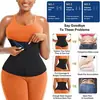 Cinturón Abdominal con Cremallera y Hebilla de Tres Filas Transfronterizo para Fitness de Mujer, Cinturón de Yoga, Cinturón Moldeador de Sudoración para Cintura y Abdomen para Ejercicio