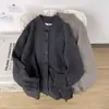 Cardigan casual retrô para homens e mulheres, solto e versátil para o outono, malha simples de manga comprida para um look casual e apropriado para o trabalho