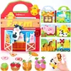 Tablero de Aprendizaje de Fieltro Transfronterizo para Niños, Tablero de Vestir DIY, Libro de Cuentos de Iluminación del Conocimiento, Tablero de Aprendizaje de Fieltro Personalizado