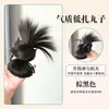 Grampo de Garra para Coque de Cabelo para Mulheres, Cabelo Realista, Grampo de Garra Estilo Preguiçoso, Coque de Cabelo Updo, Parte de Trás da Cabeça Fofa, Elástico de Cabelo com Pena