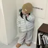 Conjunto de Inverno para Meninas 2025 Nova Jaqueta de Algodão Acolchoada Quente Infantil Calça de Veludo Casual para Meninas
