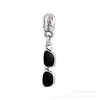 Colgante de Aleación Corazón Negro y Estrella DIY Zapato de Cristal Árbol de la Vida Encanto Pulsera DIY para Mujer Estrella de Cinco Puntas