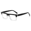 Gafas de montura cuadrada para hombre con decoración de remaches, montura de gafas de moda estilo callejero moderno, gafas versátiles de estilo retro clásico sin graduación