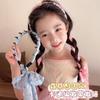 Tiara de Laço Kuromi Kidsren's Faixa de Cabelo Fofa para Meninas Lenço de Seda Faixa de Cabelo Trançada Tiara Dentada Acessórios de Cabelo para Meninas Personalização
