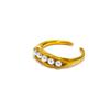 Nueva joyería de comercio exterior de Europa y Estados Unidos, estilo retro, personalidad, variedad de anillo abierto, acero de titanio, anillo de oro de 18 quilates, venta al por mayor