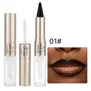 Brillo de labios O'CHEAL 2 en 1 de doble extremo transfronterizo, voluminizador, de larga duración, altamente pigmentado, impermeable, no pegajoso y acabado mate