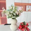 Ramo de Jazmín Artificial con 5 Ramas, Decoración Realista de Planta de Jazmín en Maceta, Fragante y Realista, Directo del Fabricante