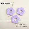 Contas de Flor em Acrílico Pintadas com Furos Retos para DIY Artesanal de Miçangas, Correntes de Celular, Pingentes de Bolsa, Materiais Coloridos e Peças de Acessórios