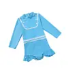 Precio Especial de LiquidaciónTraje de Baño de una Pieza Liso para Niña, Ropa de Baño Infantil, Estilo Fresco para Aguas Termales y Playa, Mayoreo