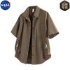 NASA Marca de Moda Americana Diseño Patchwork Camisa de Manga Corta para Niños Verano Estudiantes Camisa de Media Manga Top Delgado