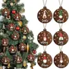 Pingente de Madeira de Anão de Natal Popular Transfronteiriço Artesanato para Árvore de Natal Pingente de Decoração para Casa