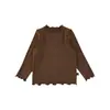 Camisa Básica de Encaje de Moda para Niñas Wulibuyi Otoño Infantil Energética y Linda de Cuello Alto Versátil Casual