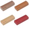 Nuevo marco de moda con veta de madera, caja para gafas para estudiantes miopes, présbitas y niños, caja de hierro PU, anti-presión, impresión, nombre de la tienda, caja de almacenamiento