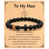 Amazon Transfronterizo Nuevo Acero Inoxidable Cruz Ojo de Tigre Negro Mate Pulsera Tejida a Mano con Tarjeta