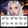 Pegatinas Coloridas de Ojos para Halloween, Pegatinas Lindas Estilo Europeo y Americano, Pegatinas de Tatuaje para Hombres y Mujeres, Accesorios de Baile, Accesorios de Maquillaje