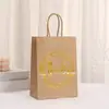 Bolsa de Papel Kraft Creativa Serie Thankskyou Bolsa de Papel Fiesta del Día de Acción de Gracias Estampado en Caliente Bolsa de Regalo en Stock