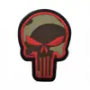 Haike Outdoor Parche de Tela Bordado Calavera Punisher Brazalete Velcro Mochila para Exterior Parche de Moral