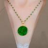 Pendente de jade sintético popular de celebridade online design original corrente de bambu colar de moda elegante acessórios de vestuário personalizados atacado