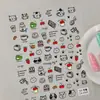 Pegatinas de Arte para Uñas de Gatito y Cachorro con Graffiti, Dibujos Animados 3D para Lente de Teléfono, Planificador, Pegatinas en Relieve DIY Estilo Ca